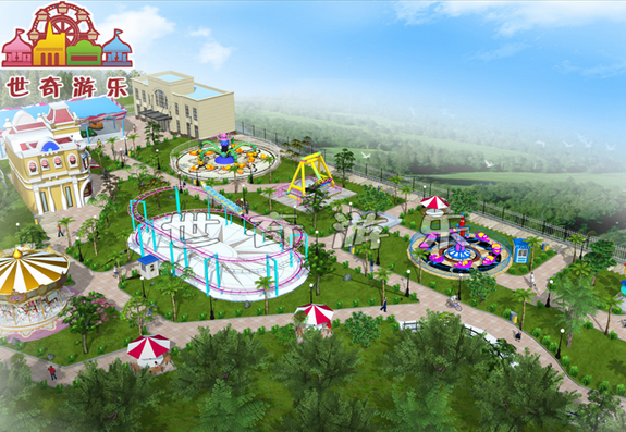 世奇游乐对客户游乐园的整体规划设计3D图