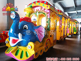 无轨观光车类游乐设备-大象无轨小火车