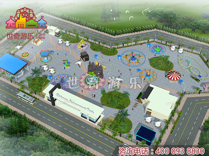 世奇游乐为客户设计的乐园3D图